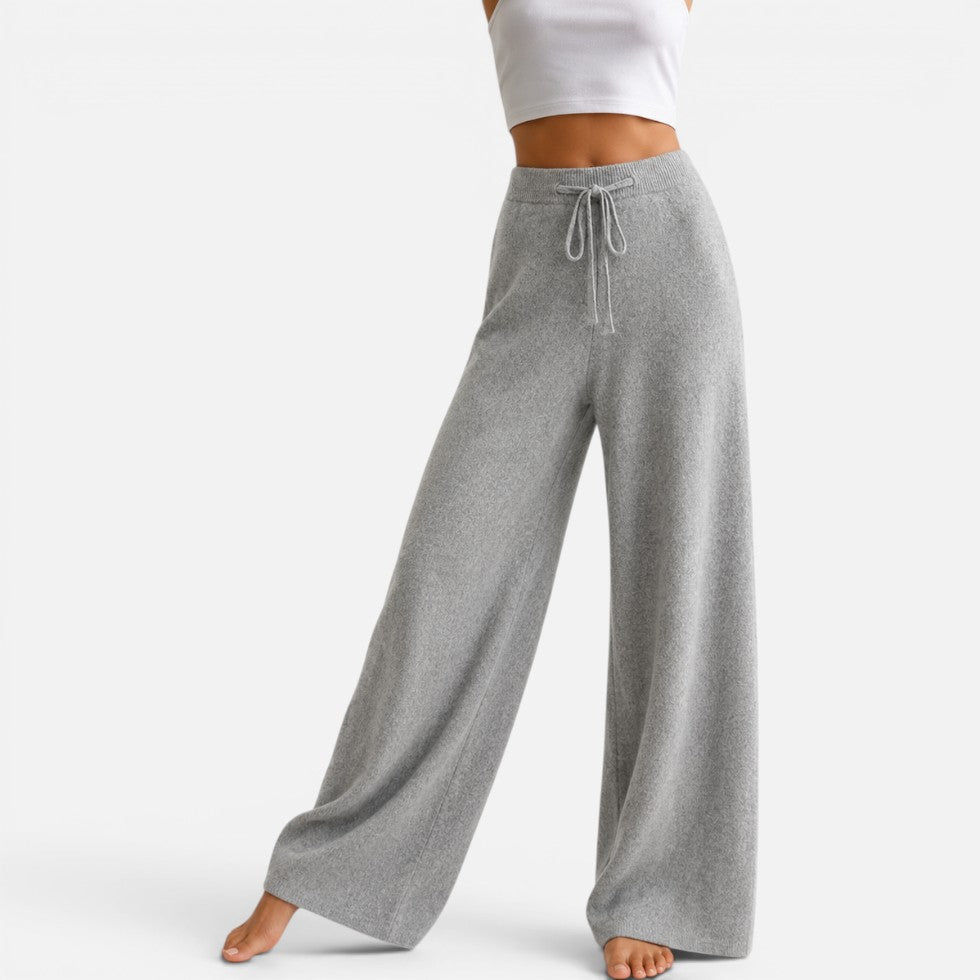 Women's Drawstring Wide-Leg Knit Pants