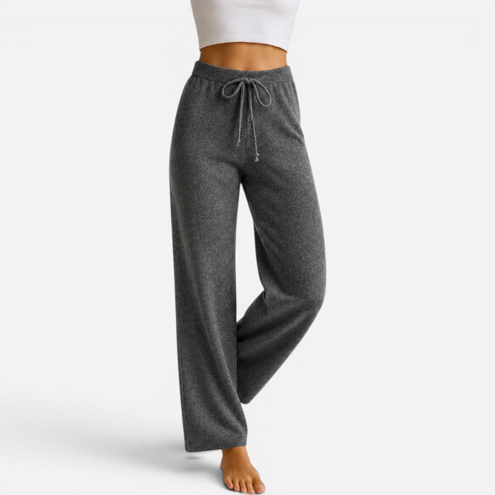 Women's Drawstring Wide-Leg Knit Pants