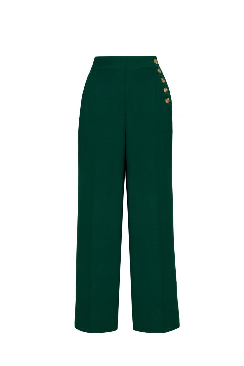 Women's Vintage Side Button Wide Leg Swing Pants