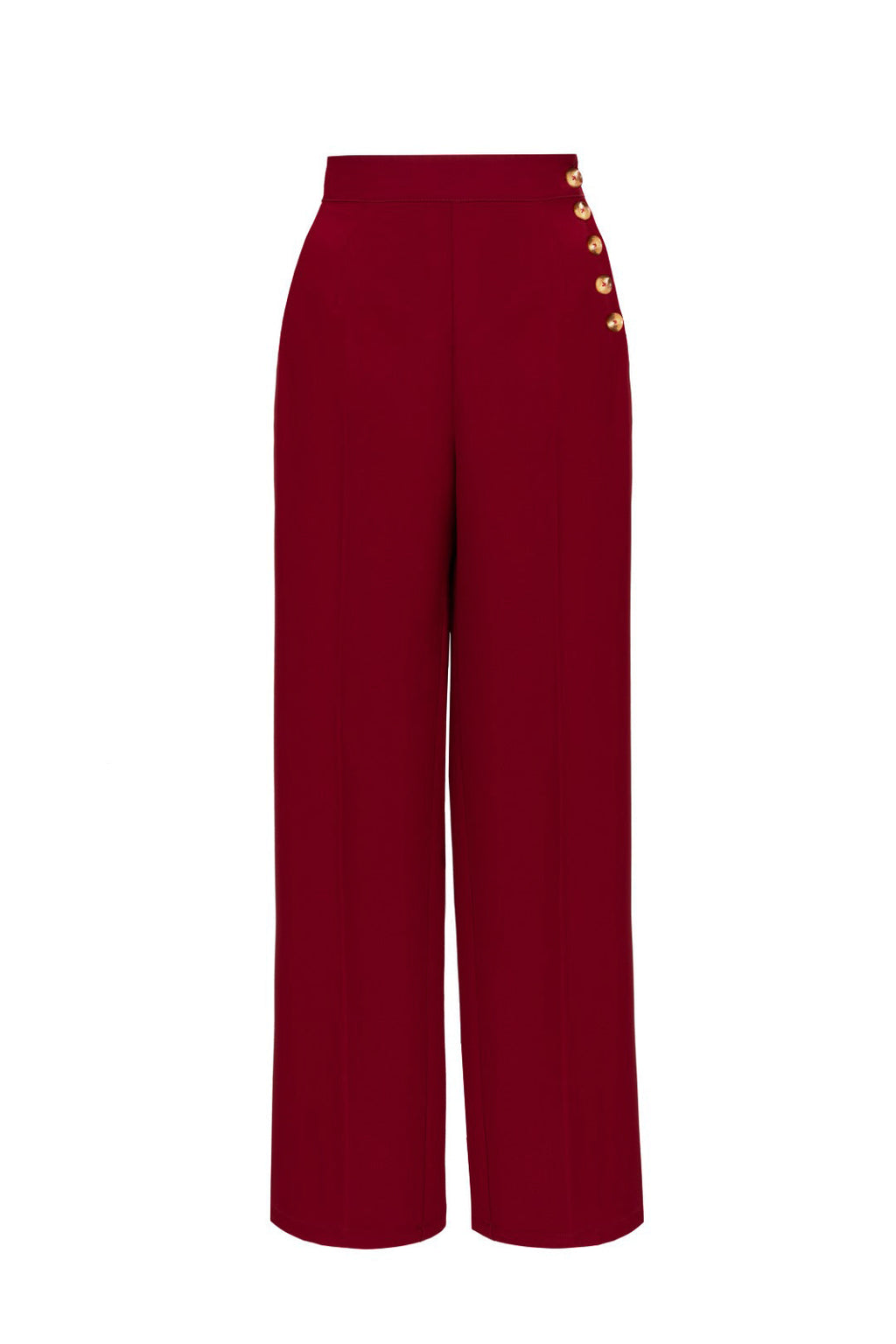 Women's Vintage Side Button Wide Leg Swing Pants