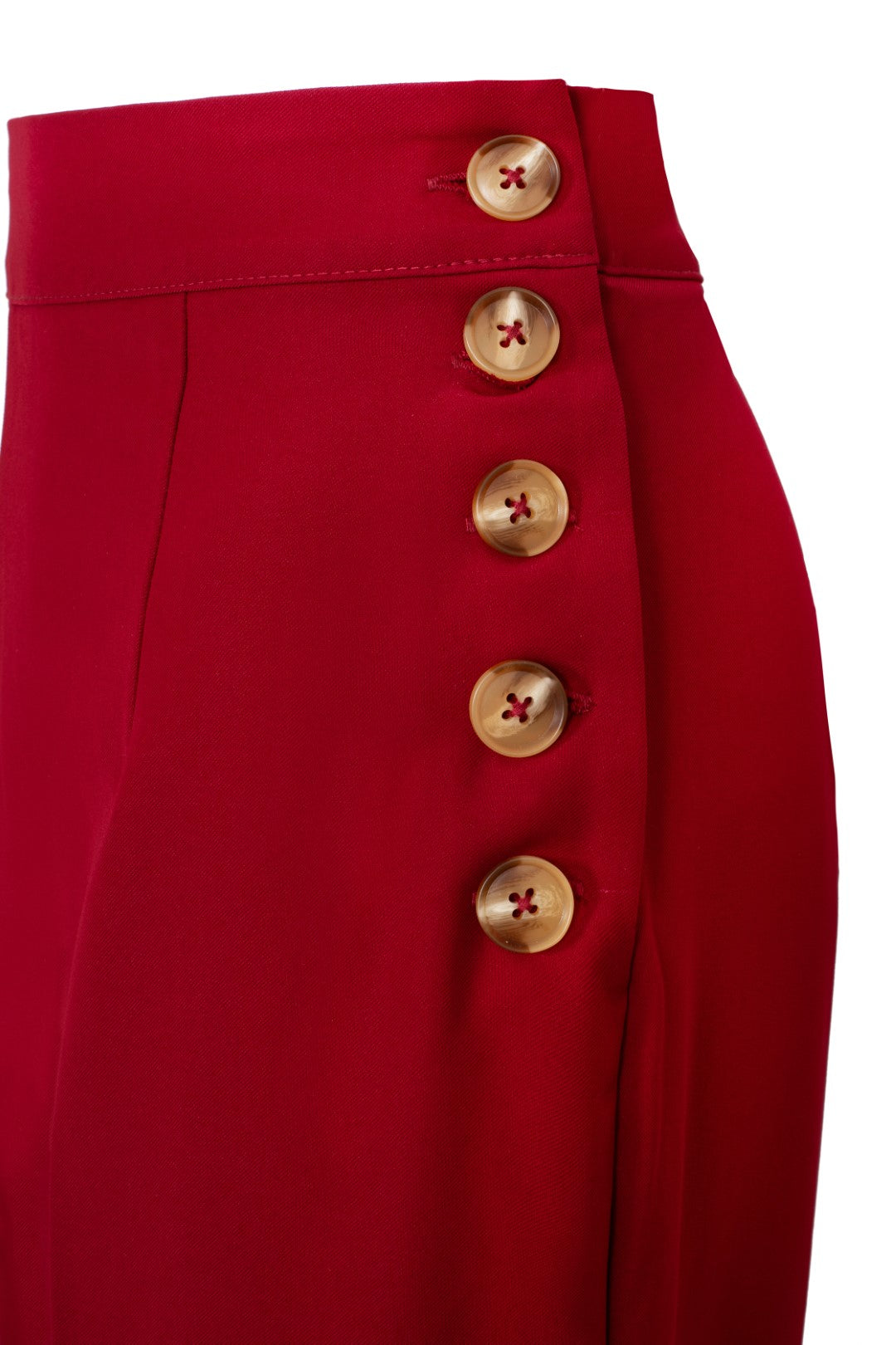 Women's Vintage Side Button Wide Leg Swing Pants