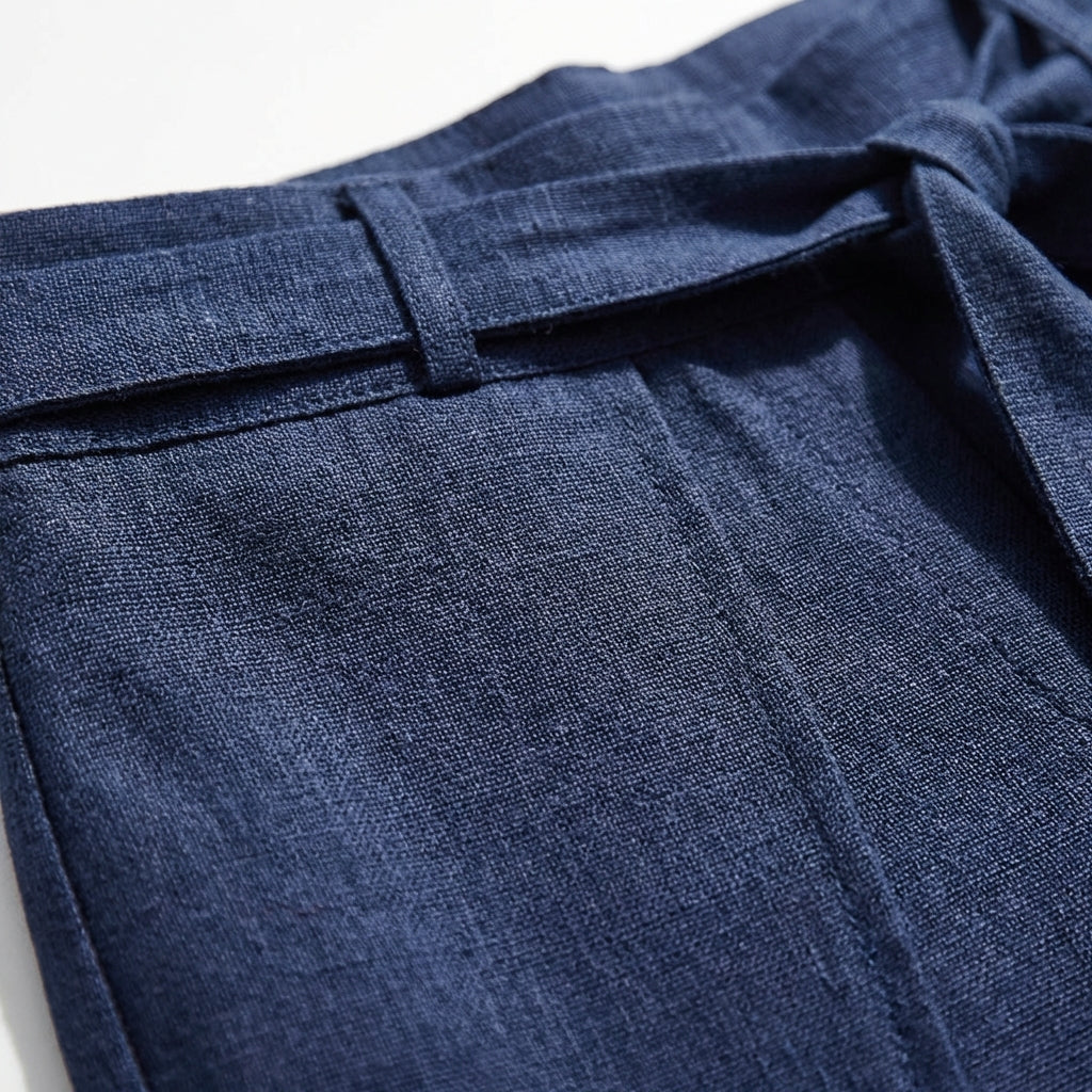 Women's Tie Waist Wide-Leg Wrap Pants