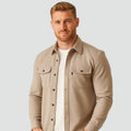 Zachary | Men’s Pockets Long Sleeve Button Front Collared Shirt